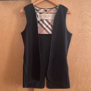 BURBERRY BRIT black velvet vest, US size 6
